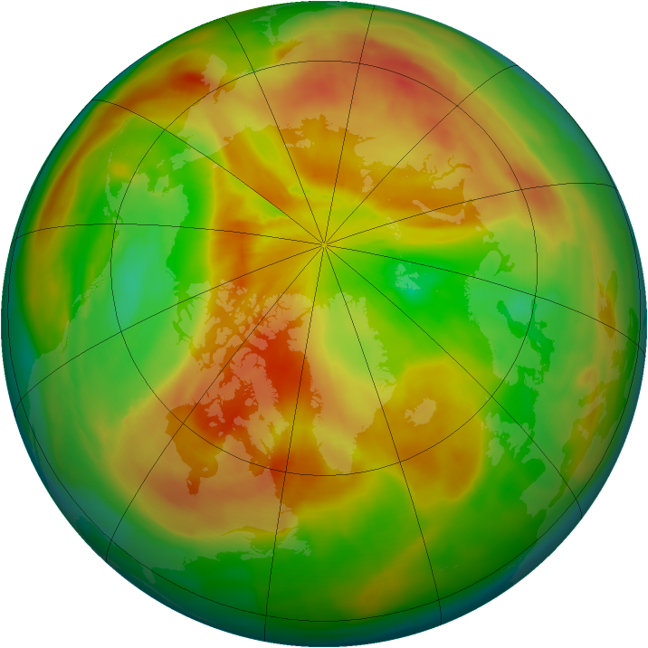 Arctic ozone map for 02 May 2009
